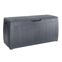 Keter Hollywood Wood Effect Plastic Garden Storage Box -Garden & Outdoors keter hollywood wood effect plastic garden storage box7290103658441 03c bq