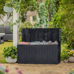 Keter Marvel Plus Grey Plastic 4x1 Garden Storage Box 270L -Garden & Outdoors keter marvel plus grey plastic 4x1 garden storage box 270l7290112637802 02i