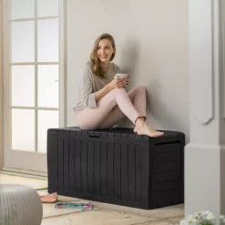 Keter Marvel Plus Grey Plastic 4x1 Garden Storage Box 270L -Garden & Outdoors keter marvel plus grey plastic 4x1 garden storage box 270l7290112637802 04i