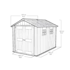 Keter Oakland Apex Anthracite Grey Plastic 2 Door 2 Windows Shed With Floor 17 Keter Oakland Apex Anthracite Grey Plastic 2 Door 2 Windows Shed With Floor -Garden & Outdoors keter oakland apex anthracite grey plastic 2 door 2 windows shed with floor7290106928459 01t bq
