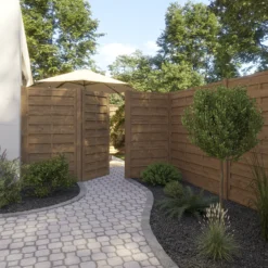 Klikstrom Tiama Pine Horizontal Slats Gate, (H)1.8m (W)0.9m -Garden & Outdoors klikstrom tiama pine horizontal slats gate h 1 8m w 0 9m5059340668338 01i