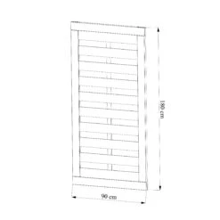 Klikstrom Tiama Pine Horizontal Slats Gate, (H)1.8m (W)0.9m -Garden & Outdoors klikstrom tiama pine horizontal slats gate h 1 8m w 0 9m5059340668833 01t