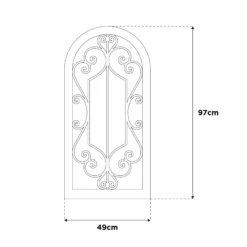 La Hacienda Aston & Wold Antique White Arch Framed Garden Mirror 970mm X 490mm 11 La Hacienda Aston & Wold Antique White Arch Framed Garden Mirror 970mm X 490mm -Garden & Outdoors la hacienda aston wold antique white arch framed garden mirror 970mm x 490mm5055025558932 01t bq