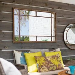 La Hacienda Aston & Wold Milano Gold Effect Rectangular Framed Garden Mirror 1000mm X 650mm -Garden & Outdoors la hacienda aston wold milano gold effect rectangular framed garden mirror 1000mm x 650mm5055025559106 05i bq