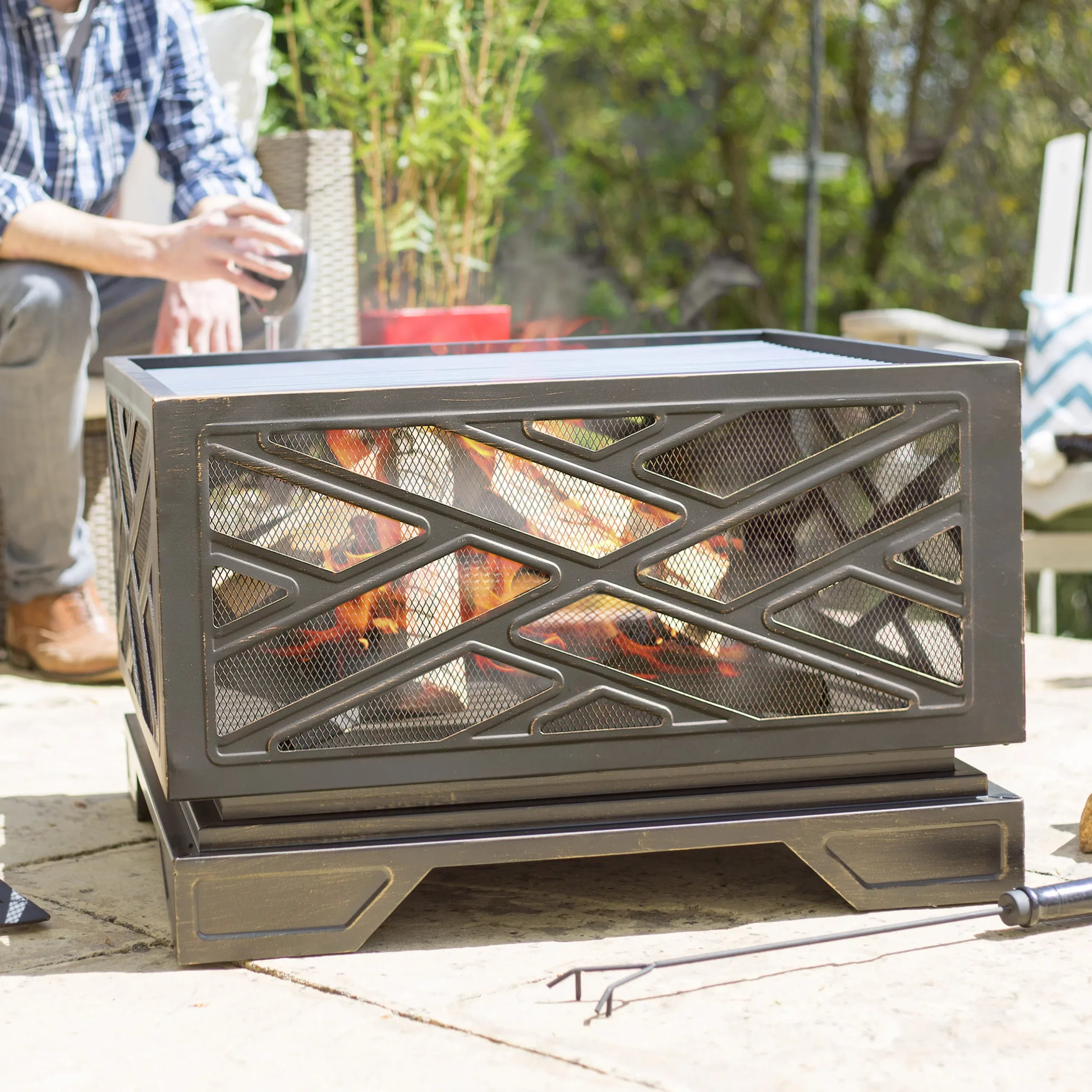 La Hacienda Brooklyn Steel Firepit 4 La Hacienda Brooklyn Steel Firepit - Image 4