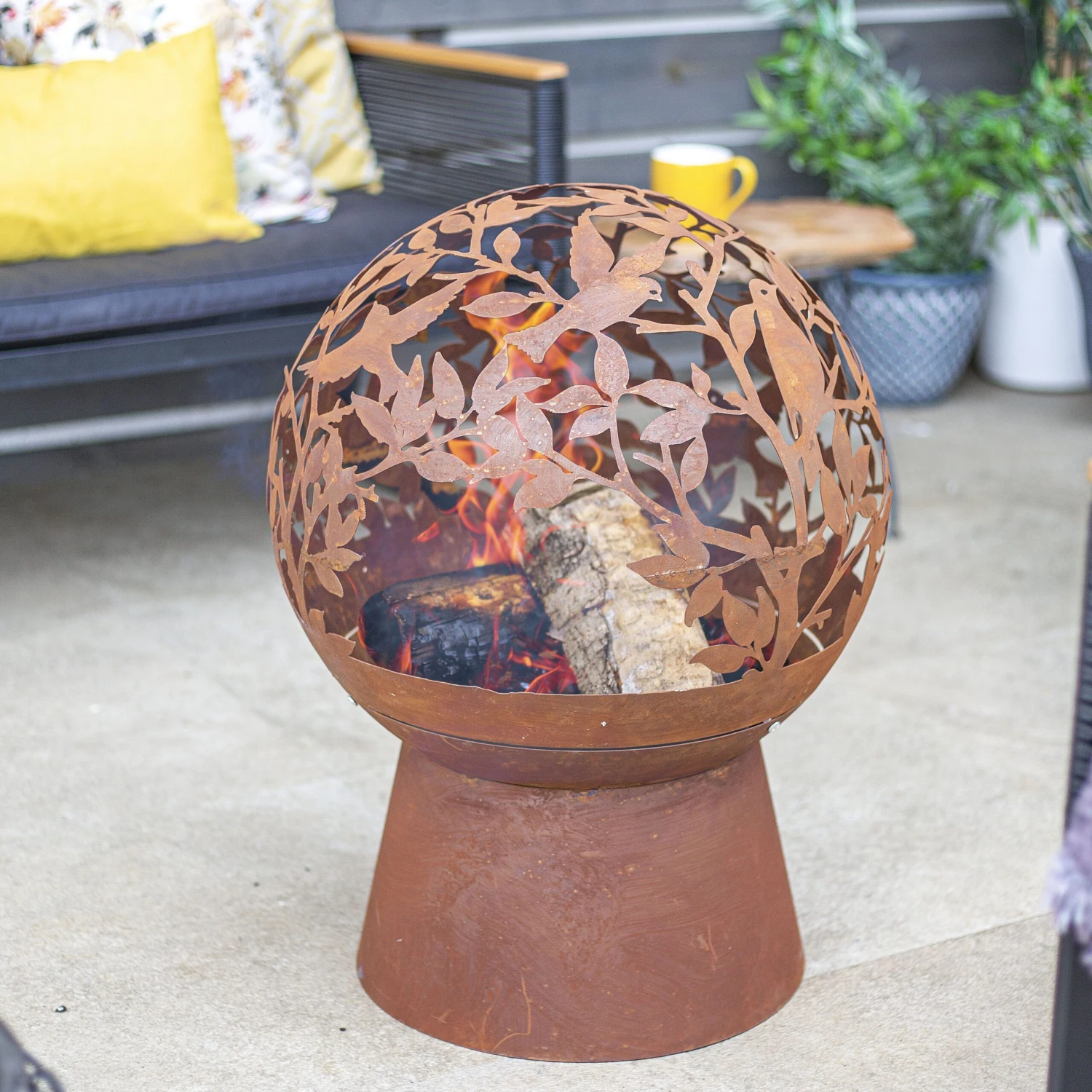 La Hacienda Globe Steel Firepit 3 La Hacienda Globe Steel Firepit - Image 3