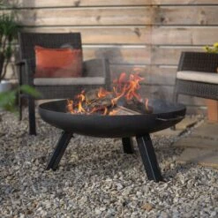 La Hacienda Industrial Steel Firepit -Garden & Outdoors la hacienda industrial steel firepit5055025586065 01i bq