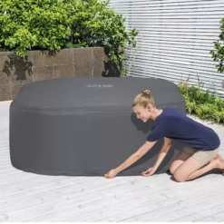 Lay-Z-Spa Grey Square Hot Tub Cover 11 Lay-Z-Spa Grey Square Hot Tub Cover -Garden & Outdoors lay z spa grey square hot tub cover6941607321287 03i