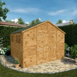 Mercia 10x10 Apex Shiplap Workshop With Double Door 18 Mercia 10x10 Apex Shiplap Workshop With Double Door -Garden & Outdoors mercia 10x10 apex shiplap workshop with double door5029442006246 01i bq