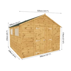 Mercia 10x10 Apex Shiplap Workshop With Double Door 20 Mercia 10x10 Apex Shiplap Workshop With Double Door -Garden & Outdoors mercia 10x10 apex shiplap workshop with double door5029442006246 01t bq