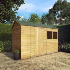 Mercia 10x6 Ft Reverse Apex Overlap Wooden 2 Windows Shed With Floor -Garden & Outdoors mercia 10x6 ft reverse apex overlap wooden 2 windows shed with floor5029442078175 01i