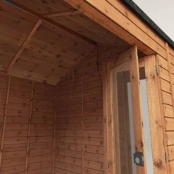 Mercia 10x8 Reverse Apex Tongue & Groove Summer House With Bi-fold Door -Garden & Outdoors mercia 10x8 reverse apex tongue groove summer house with bi fold door5029442089737 38c bq