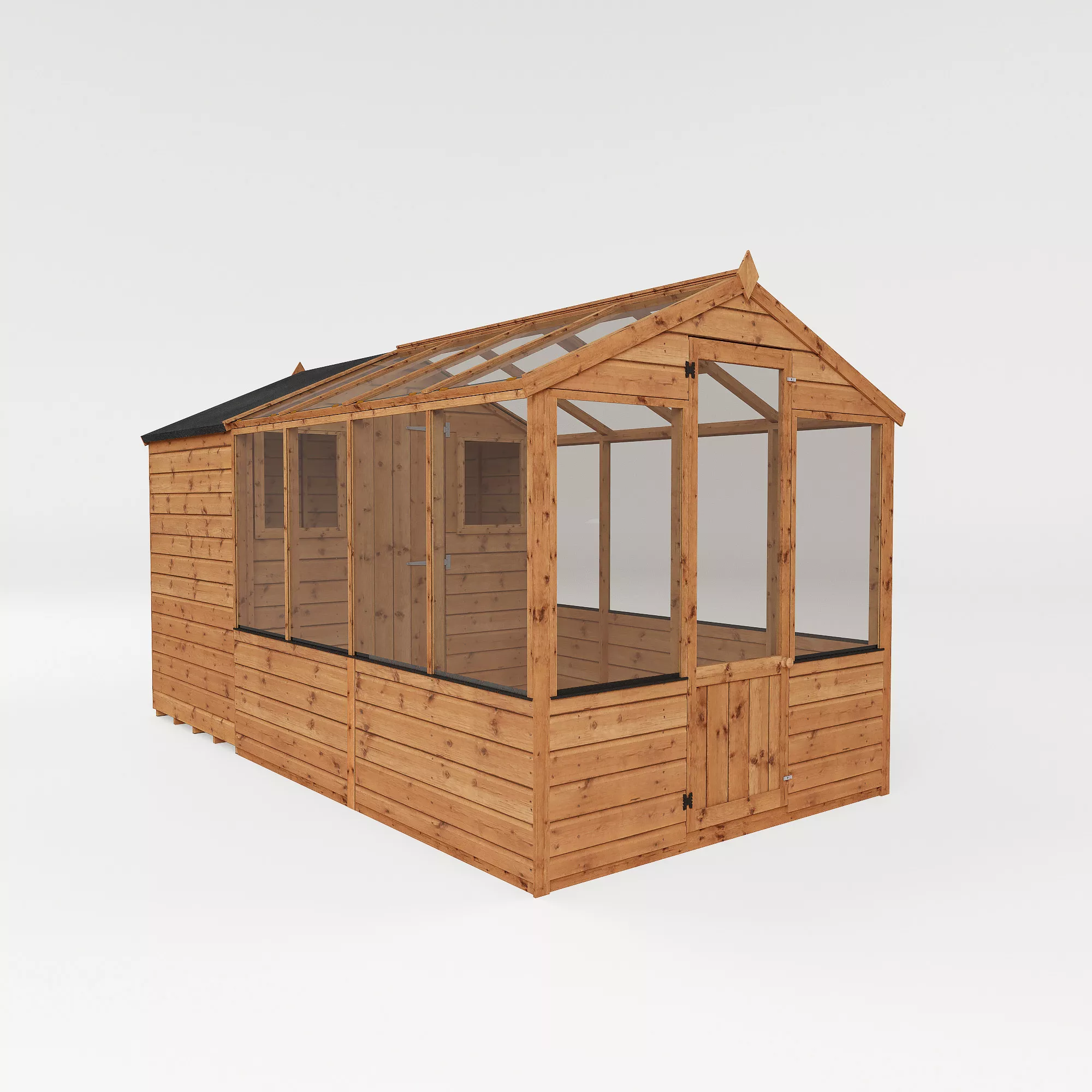 Mercia 12x6 Apex Greenhouse Combi Shed - Assembly Required 2 Mercia 12x6 Apex Greenhouse Combi Shed - Assembly Required - Image 2