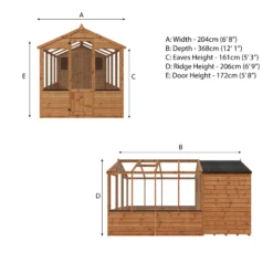 Mercia 12x6 Apex Greenhouse Combi Shed - Assembly Required 14 Mercia 12x6 Apex Greenhouse Combi Shed - Assembly Required -Garden & Outdoors mercia 12x6 apex greenhouse combi shed assembly required5029442091211 01i bq