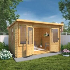 Mercia 13x10 Pent Tongue & Groove Cabin With Double Door 19 Mercia 13x10 Pent Tongue & Groove Cabin With Double Door -Garden & Outdoors mercia 13x10 pent tongue groove cabin with double door5029442002453 02i bq