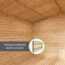 Mercia 13x10 Pent Tongue & Groove Cabin With Double Door 18 Mercia 13x10 Pent Tongue & Groove Cabin With Double Door -Garden & Outdoors mercia 13x10 pent tongue groove cabin with double door5029442002453 42c bq