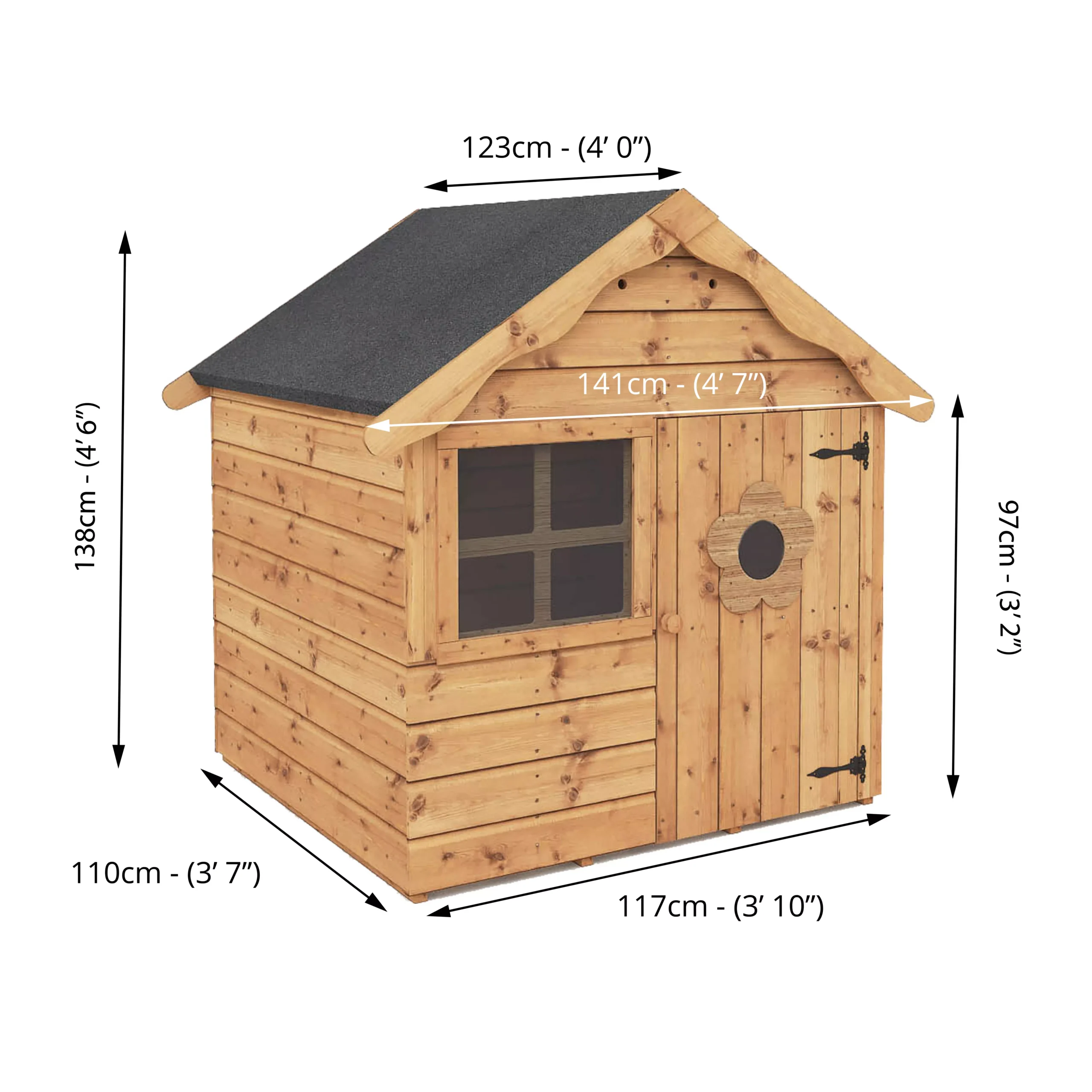 Mercia 4x4 Snug European Softwood Playhouse Assembly Required 2 Mercia 4x4 Snug European Softwood Playhouse Assembly Required - Image 2