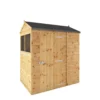 Mercia 6x4 Ft Reverse Apex Tongue & Groove Wooden 2 Windows Shed With Floor