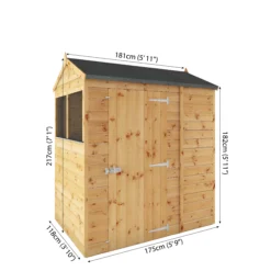 Mercia 6x4 Ft Reverse Apex Tongue & Groove Wooden 2 Windows Shed With Floor -Garden & Outdoors mercia 6x4 ft reverse apex tongue groove wooden 2 windows shed with floor5029442006420 01t bq