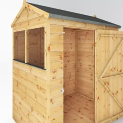 Mercia 6x4 Ft Reverse Apex Tongue & Groove Wooden 2 Windows Shed With Floor -Garden & Outdoors mercia 6x4 ft reverse apex tongue groove wooden 2 windows shed with floor5029442006420 37c bq