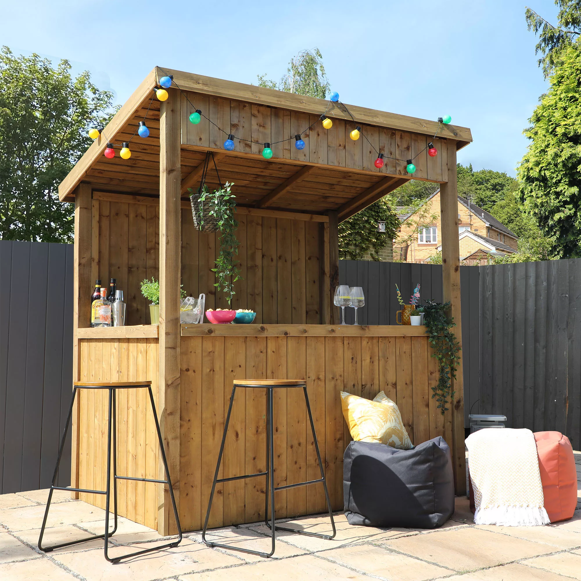 Mercia 6x4 Pent Tongue & Groove Garden Bar 1 Mercia 6x4 Pent Tongue & Groove Garden Bar