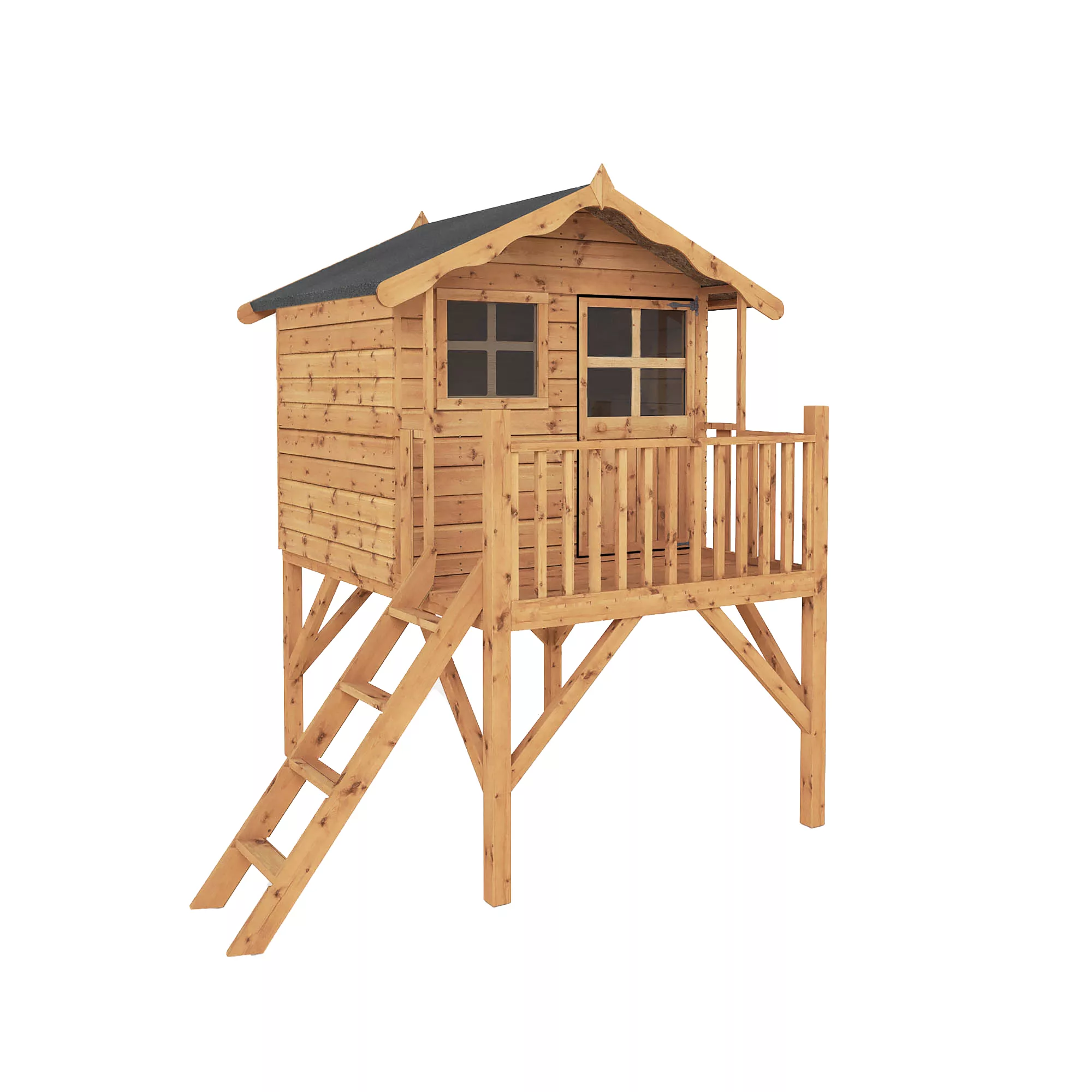 Mercia 7x6 Poppy Apex Shiplap Tower Playhouse - Assembly Service Included 1 Mercia 7x6 Poppy Apex Shiplap Tower Playhouse - Assembly Service Included