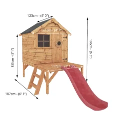 Mercia 8x10 Snug Apex Shiplap Tower Slide Playhouse - Assembly Service Included -Garden & Outdoors mercia 8x10 snug apex shiplap tower slide playhouse assembly service included5029442080819 01t bq