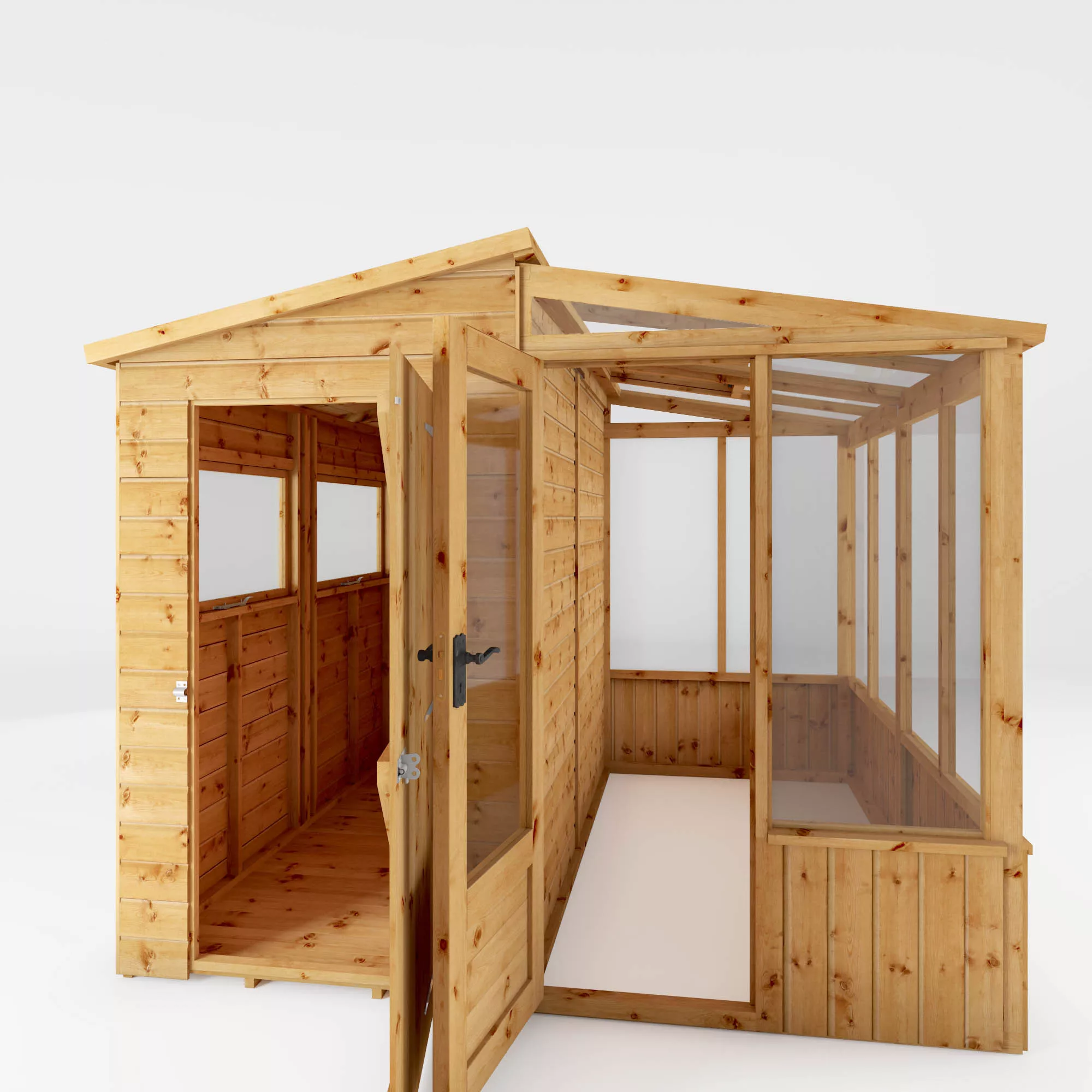 Mercia 8x8 Pent Greenhouse Combi Shed - Assembly Required 9 Mercia 8x8 Pent Greenhouse Combi Shed - Assembly Required - Image 9