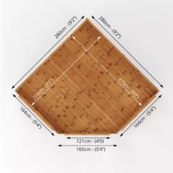 Mercia Corner 9x9 Ft Flat Shiplap Wooden Summer House With Double Door -Garden & Outdoors mercia corner 9x9 ft flat shiplap wooden summer house with double door5029442088563 02t