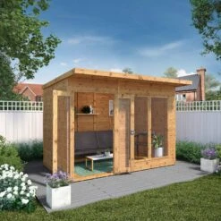 Mercia Maine 10x6 Ft Pent Shiplap Wooden Summer House With Double Door -Garden & Outdoors mercia maine 10x6 ft pent shiplap wooden summer house with double door5029442002552 02i
