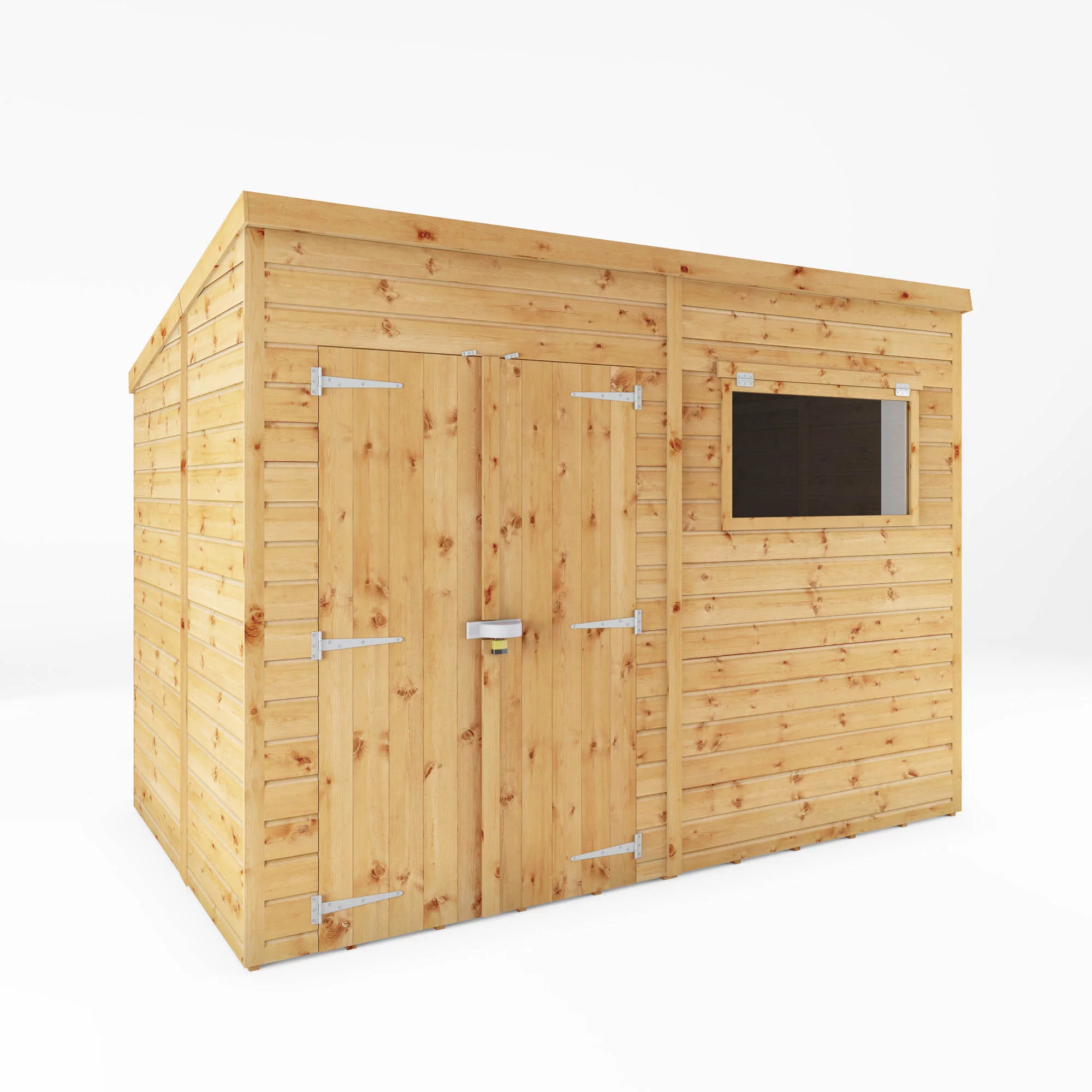 Mercia Premium 10x8 Ft Pent Shiplap Wooden 2 Door Shed With Floor 2 Mercia Premium 10x8 Ft Pent Shiplap Wooden 2 Door Shed With Floor - Image 2