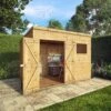Mercia Premium 10x8 Ft Pent Shiplap Wooden 2 Door Shed With Floor