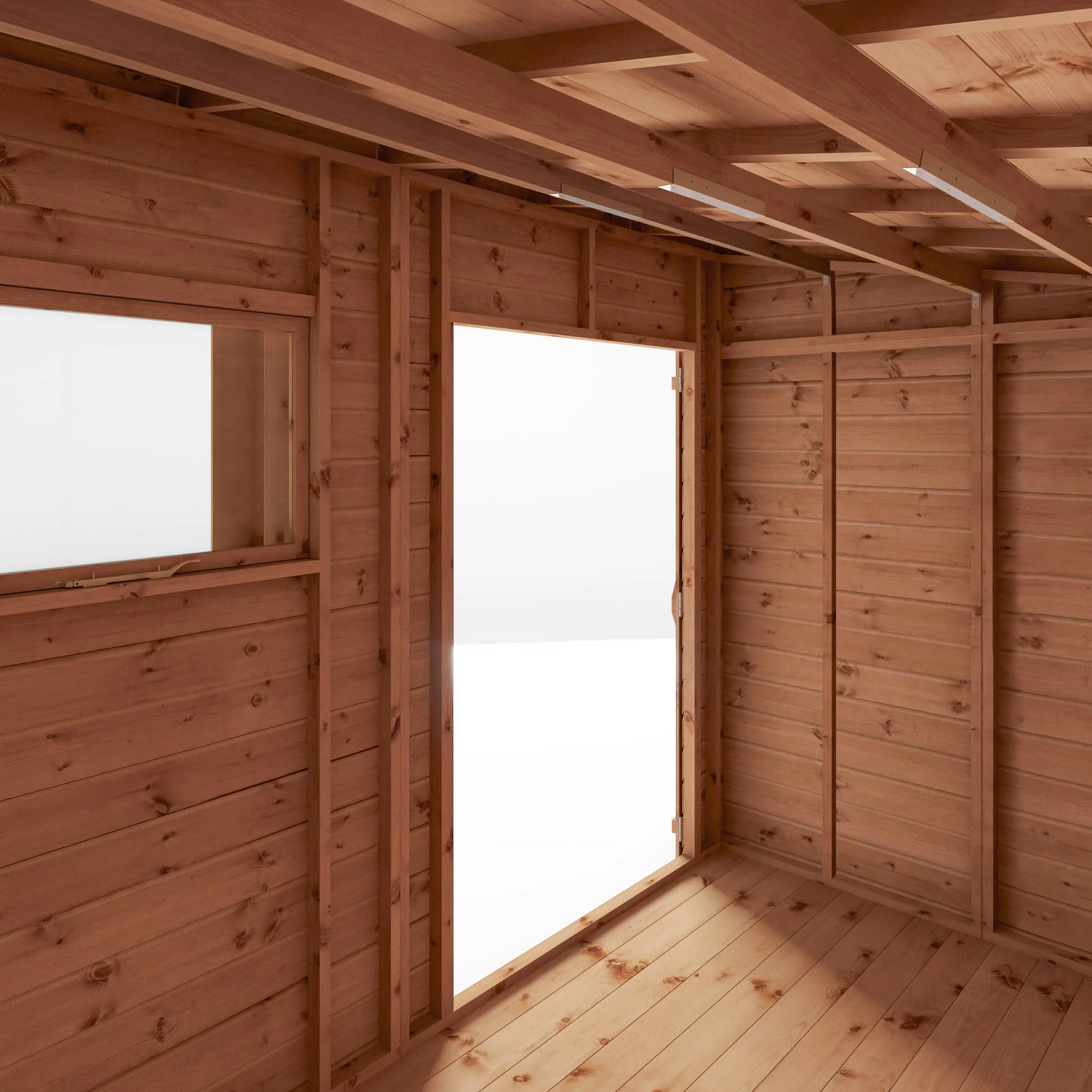 Mercia Premium 10x8 Ft Pent Shiplap Wooden 2 Door Shed With Floor 6 Mercia Premium 10x8 Ft Pent Shiplap Wooden 2 Door Shed With Floor - Image 6