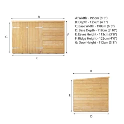Mercia Solid Wood 4x6 Overlap Pent Bike Store 14 Mercia Solid Wood 4x6 Overlap Pent Bike Store -Garden & Outdoors mercia solid wood 4x6 overlap pent bike store5029442089294 01t