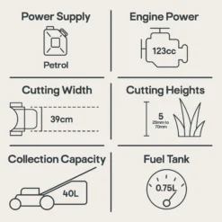 Mountfield SP164 123cc Petrol Lawnmower -Garden & Outdoors mountfield sp164 123cc petrol lawnmower8008984817982 01t EN bq