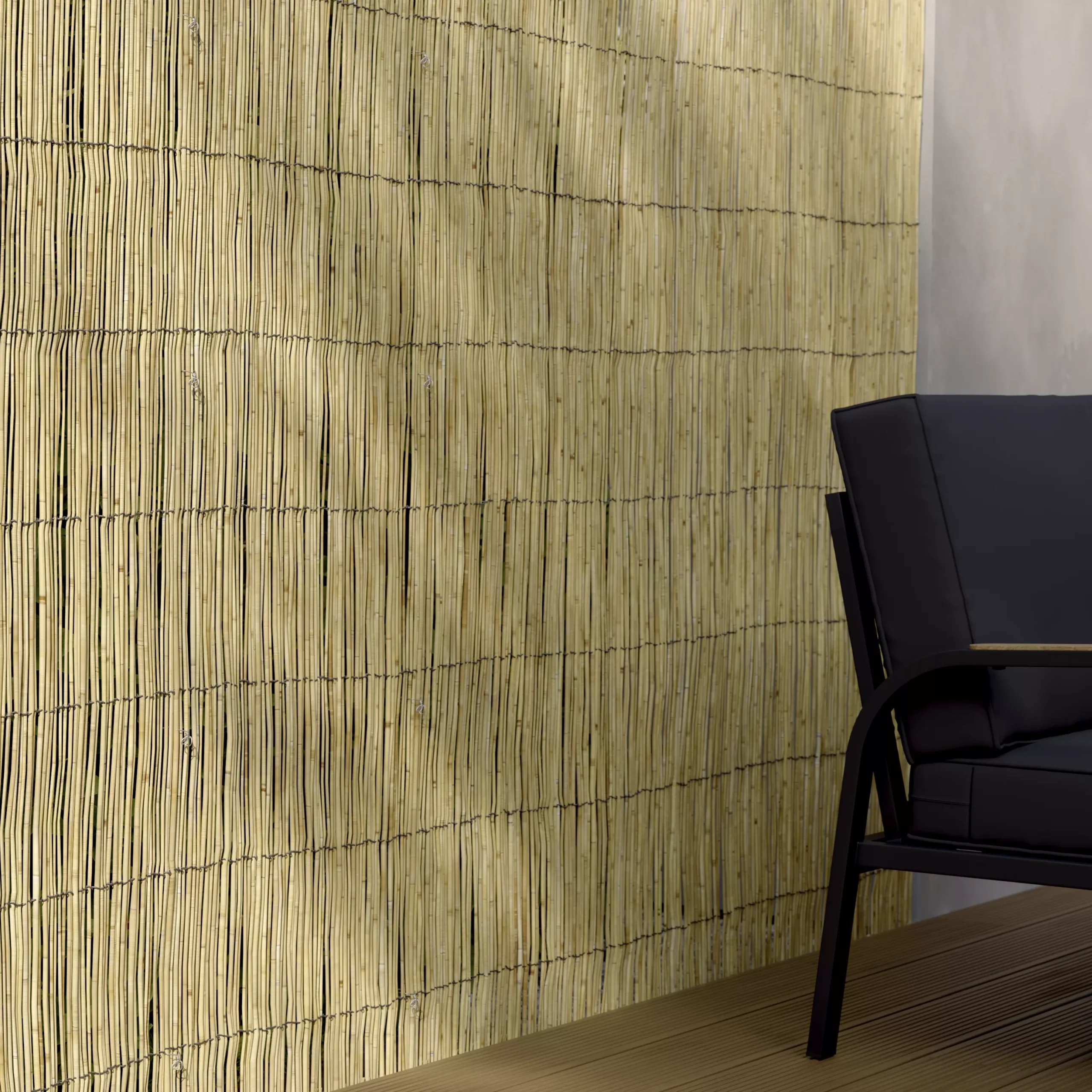 Natural Reed Garden Screen (H)1m (W)3m 6 Natural Reed Garden Screen (H)1m (W)3m - Image 6