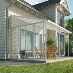 Palram - Canopia 3 Series White Patio Cover Side Wall -Garden & Outdoors palram canopia 3 series white patio cover side wall7290108137675 01i bq