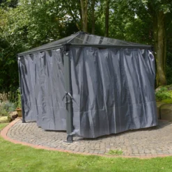 Palram - Canopia 4K Series Grey Polyester (PES) Gazebo Curtain, Pack Of 6 (L)2170mm (W)4010mm 11 Palram - Canopia 4K Series Grey Polyester (PES) Gazebo Curtain, Pack Of 6 (L)2170mm (W)4010mm -Garden & Outdoors palram canopia 4k series grey polyester pes gazebo curtain pack of 6 l 2170mm w 4010mm7290108133714 01i