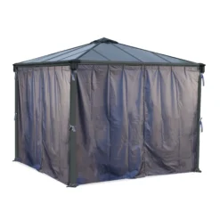 Palram - Canopia 4K Series Grey Polyester (PES) Gazebo Curtain, Pack Of 6 (L)2170mm (W)4010mm 10 Palram - Canopia 4K Series Grey Polyester (PES) Gazebo Curtain, Pack Of 6 (L)2170mm (W)4010mm -Garden & Outdoors palram canopia 4k series grey polyester pes gazebo curtain pack of 6 l 2170mm w 4010mm7290108133714 04c