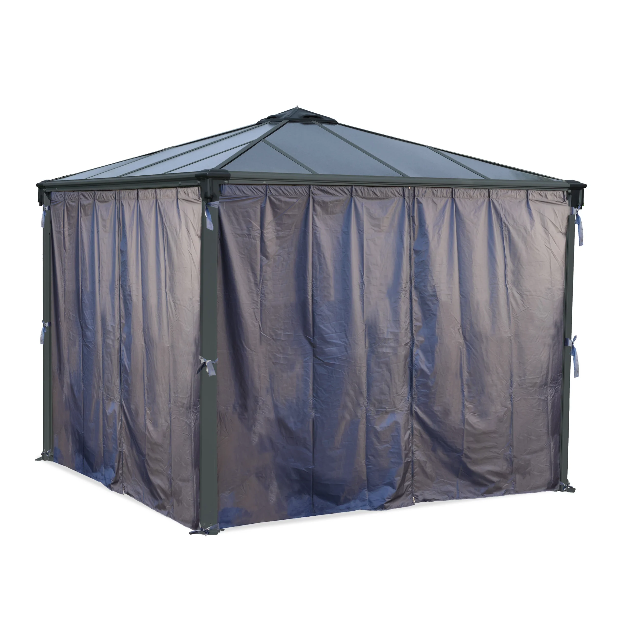 Palram - Canopia 4K Series Grey Polyester (PES) Gazebo Curtain, Pack Of 6 (L)2170mm (W)4010mm 4 Palram - Canopia 4K Series Grey Polyester (PES) Gazebo Curtain, Pack Of 6 (L)2170mm (W)4010mm - Image 4
