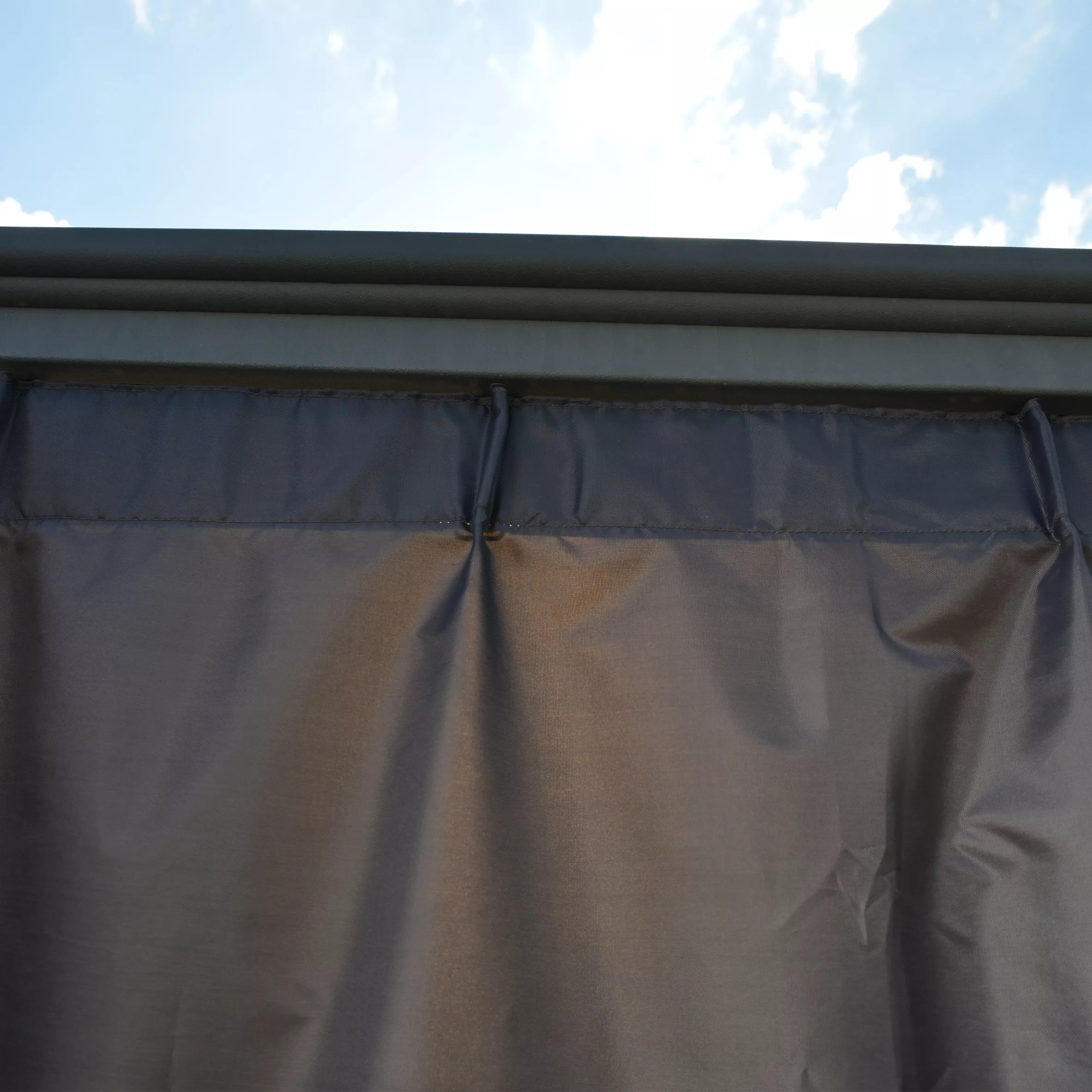 Palram - Canopia 4K Series Grey Polyester (PES) Gazebo Curtain, Pack Of 6 (L)2170mm (W)4010mm 6 Palram - Canopia 4K Series Grey Polyester (PES) Gazebo Curtain, Pack Of 6 (L)2170mm (W)4010mm - Image 6