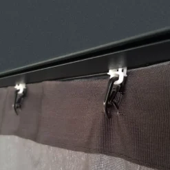 Palram - Canopia Dallas Grey Polyester (PES) Gazebo Curtain, Pack Of 4 (L)2120mm (W)4400mm -Garden & Outdoors palram canopia dallas grey polyester pes gazebo curtain pack of 4 l 2120mm w 4400mm7290108602692 03i