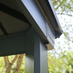 Palram - Canopia Dallas Grey Rectangular Gazebo, (W)4.26m (D)3.64m - Assembly Required -Garden & Outdoors palram canopia dallas grey rectangular gazebo w 4 26m d 3 64m assembly required7290108601459 04i bq