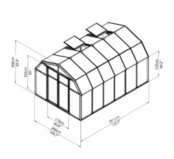 Palram - Canopia Hobby Gardner Green 8x12 Greenhouse -Garden & Outdoors palram canopia hobby gardner green 8x12 greenhouse7290103121662 01t