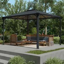 Palram - Canopia Martinique Grey Rectangular Gazebo, (W)3.6m (D)2.96m - Assembly Required 15 Palram - Canopia Martinique Grey Rectangular Gazebo, (W)3.6m (D)2.96m - Assembly Required -Garden & Outdoors palram canopia martinique grey rectangular gazebo w 3 6m d 2 96m assembly required7290108137910 02i bq