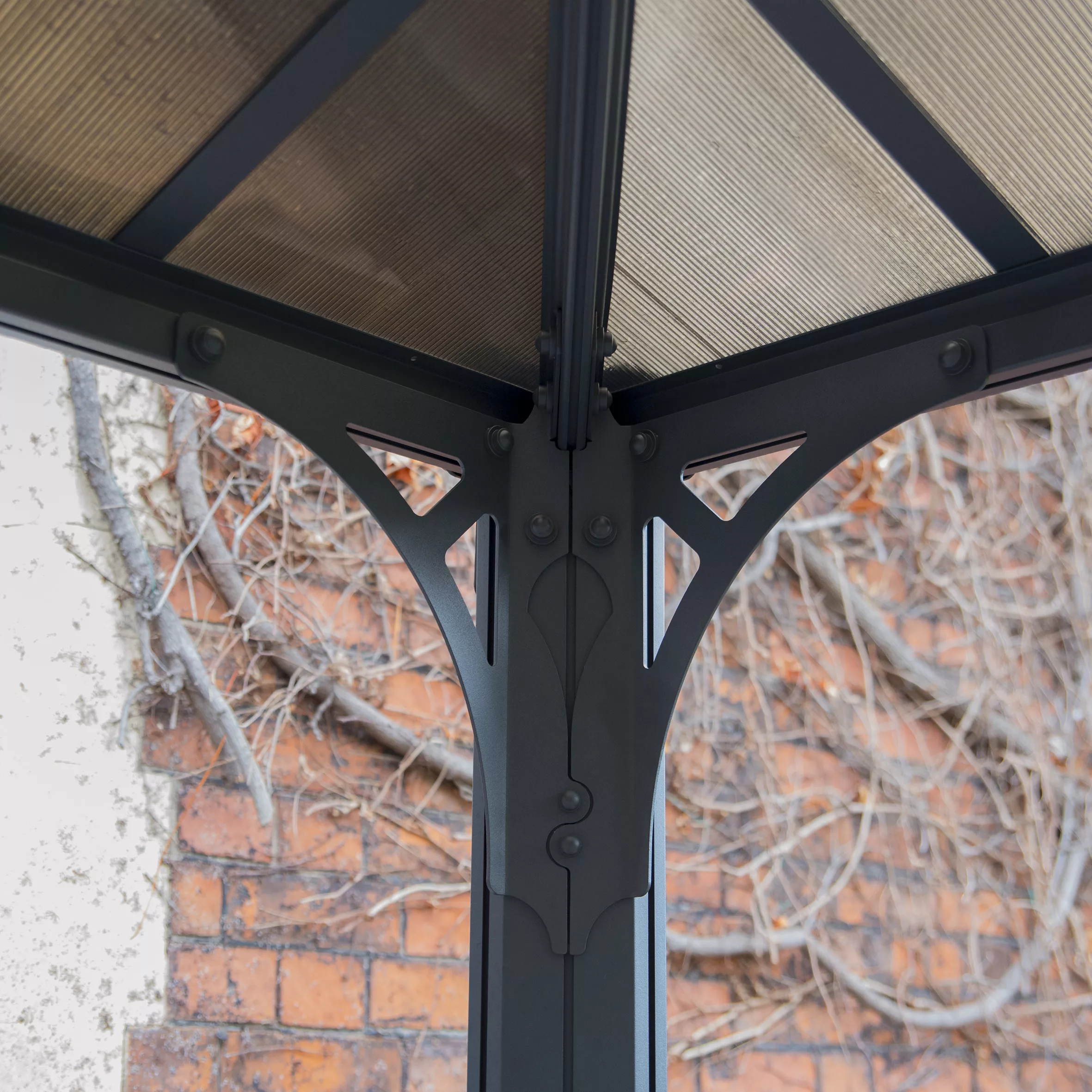 Palram - Canopia Martinique Grey Rectangular Gazebo, (W)3.6m (D)2.96m - Assembly Required 4 Palram - Canopia Martinique Grey Rectangular Gazebo, (W)3.6m (D)2.96m - Assembly Required - Image 4