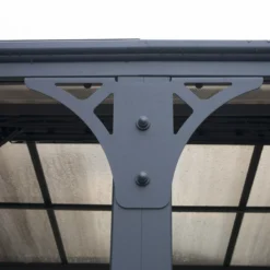 Palram - Canopia Martinique Grey Rectangular Gazebo, (W)4.3m (D)2.96m - Assembly Required -Garden & Outdoors palram canopia martinique grey rectangular gazebo w 4 3m d 2 96m assembly required7290108130249 11i bq