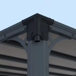 Palram - Canopia Milano Grey Rectangular Gazebo, (W)4.26m (D)3.09m - Assembly Required -Garden & Outdoors palram canopia milano grey rectangular gazebo w 4 26m d 3 09m assembly required7290108136241 07i bq