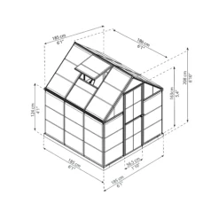 Palram - Canopia Mythos Green 6X6 Greenhouse -Garden & Outdoors palram canopia mythos green 6x6 greenhouse7290103110949 01t BQ