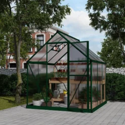 Palram - Canopia Mythos Green 6X6 Greenhouse -Garden & Outdoors palram canopia mythos green 6x6 greenhouse7290103110949 02i BQ